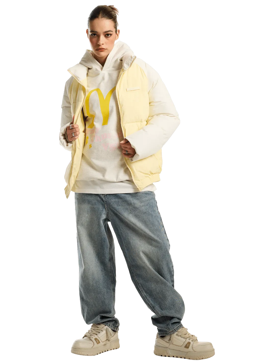 Drop Shoulder Puffer Jacket