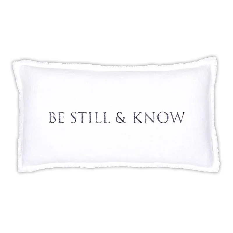 Face to Face Lumbar Pillow - Be Still & Know