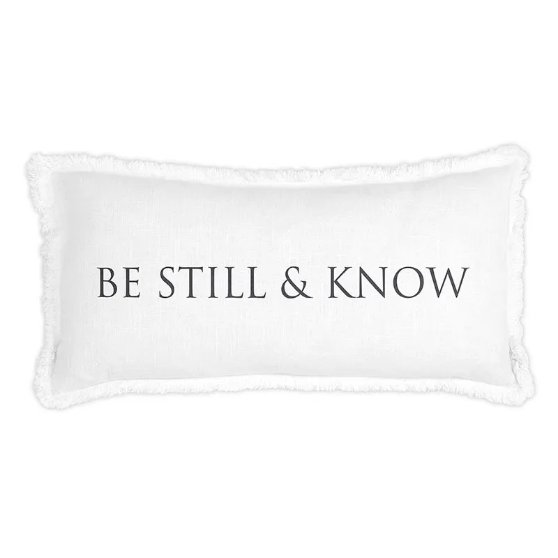 Face to Face Lumbar Pillow - Be Still & Know