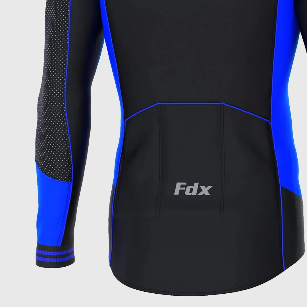 Fdx Thermodream Men's & Boy's Blue Thermal Roubaix Long Sleeve Cycling Jersey