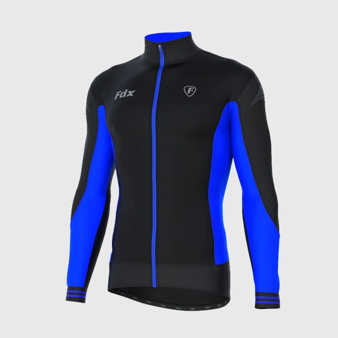 Fdx Thermodream Men's & Boy's Blue Thermal Roubaix Long Sleeve Cycling Jersey