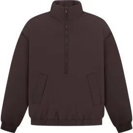 Fear Of God Essentials Half-Zip Nylon Puffer Jacket 'Plum'