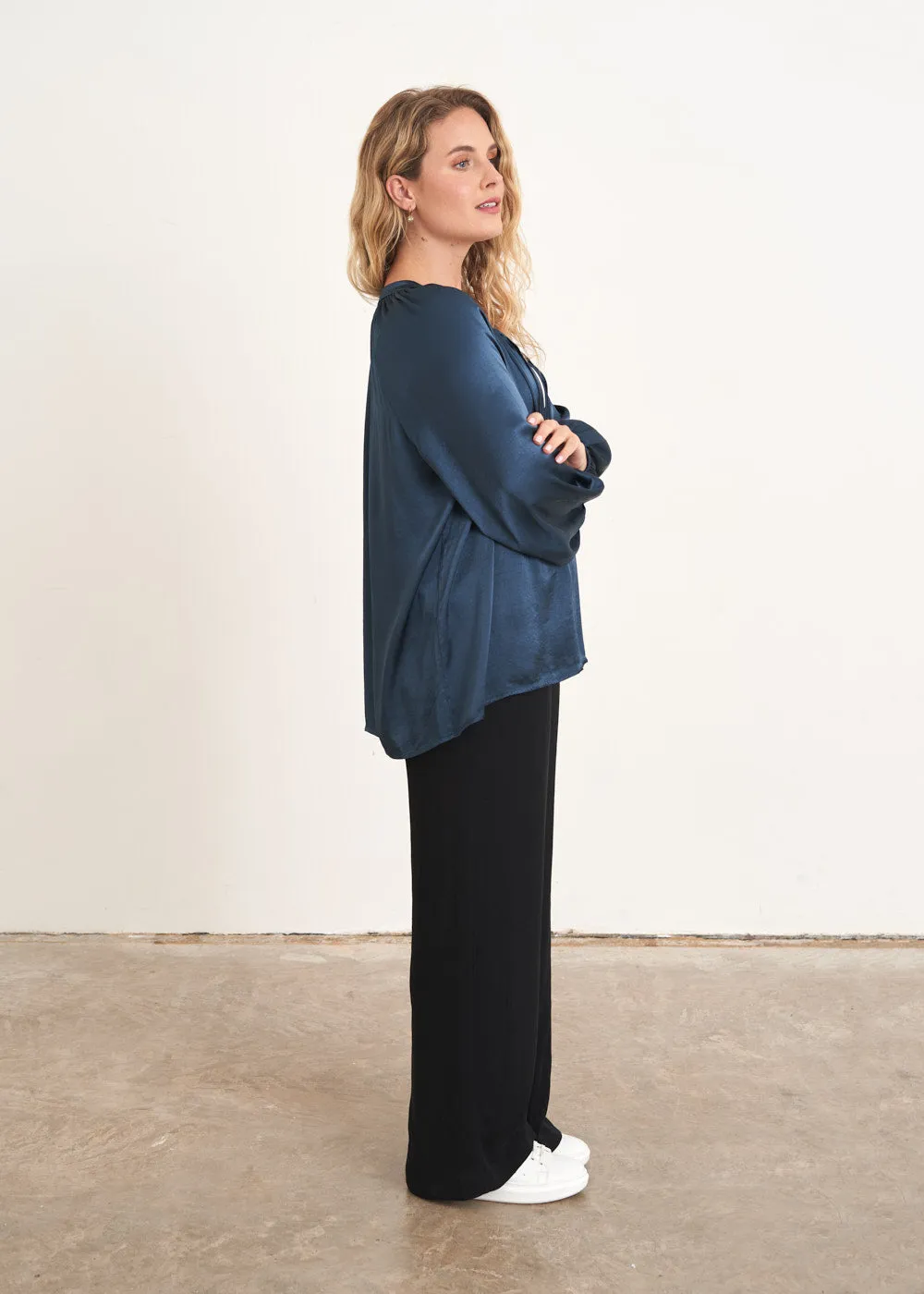 FIONA OVERSIZED SATIN TOP