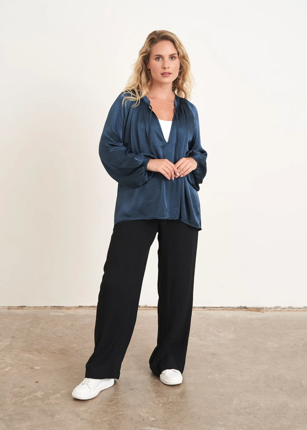 FIONA OVERSIZED SATIN TOP
