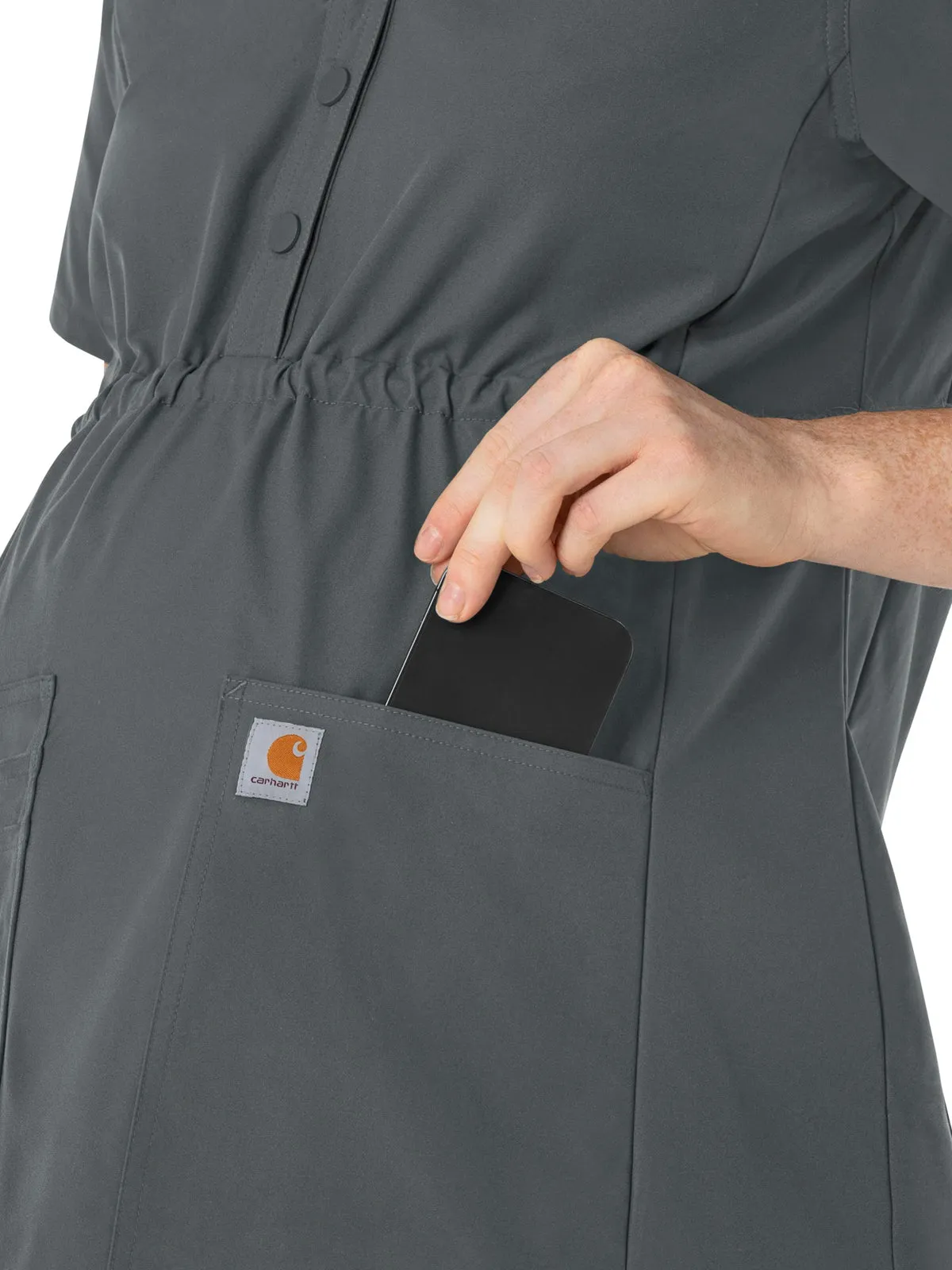 Force Essentials - Women's Henley Maternity Scrub Top