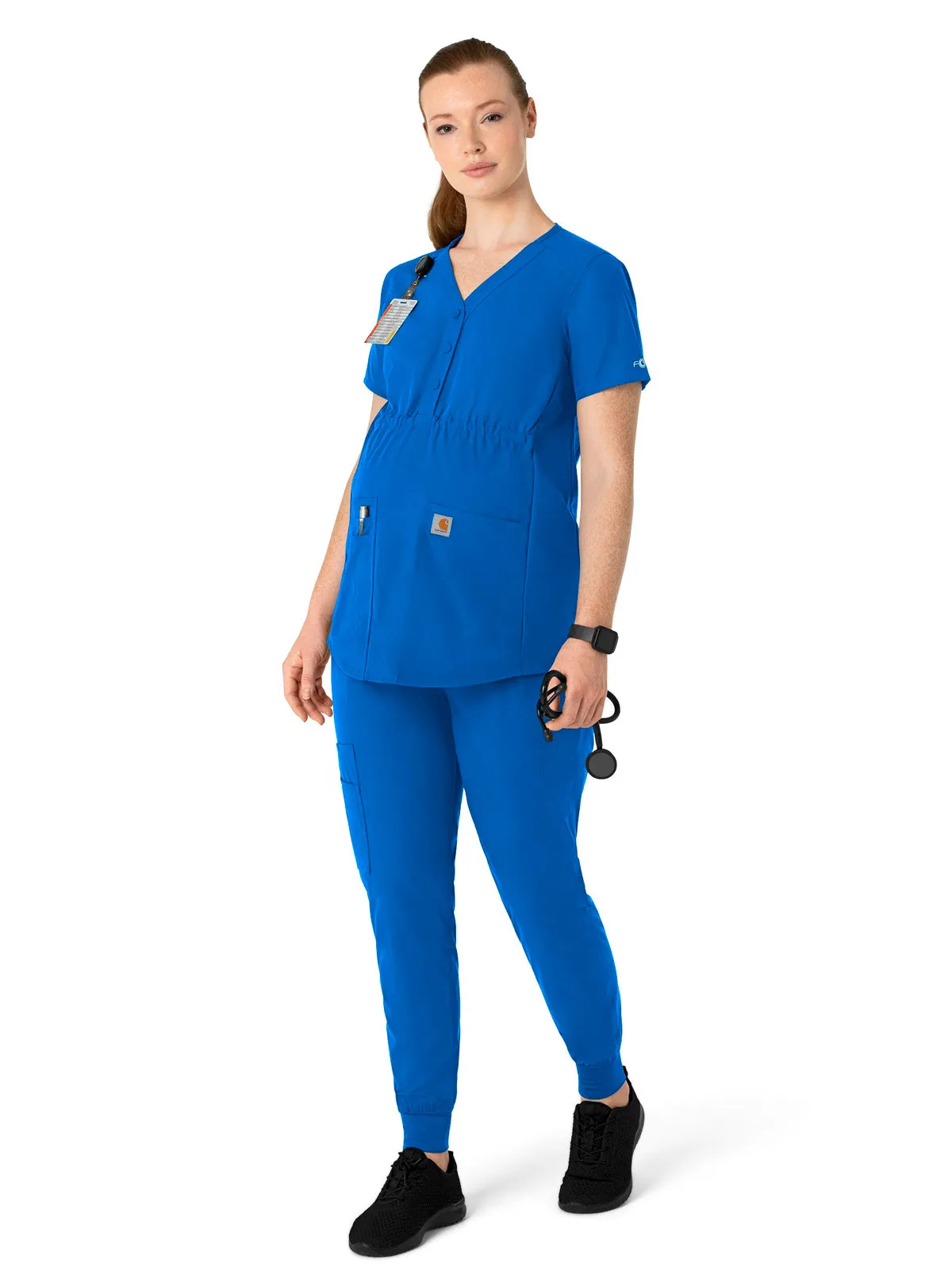 Force Essentials - Women's Henley Maternity Scrub Top