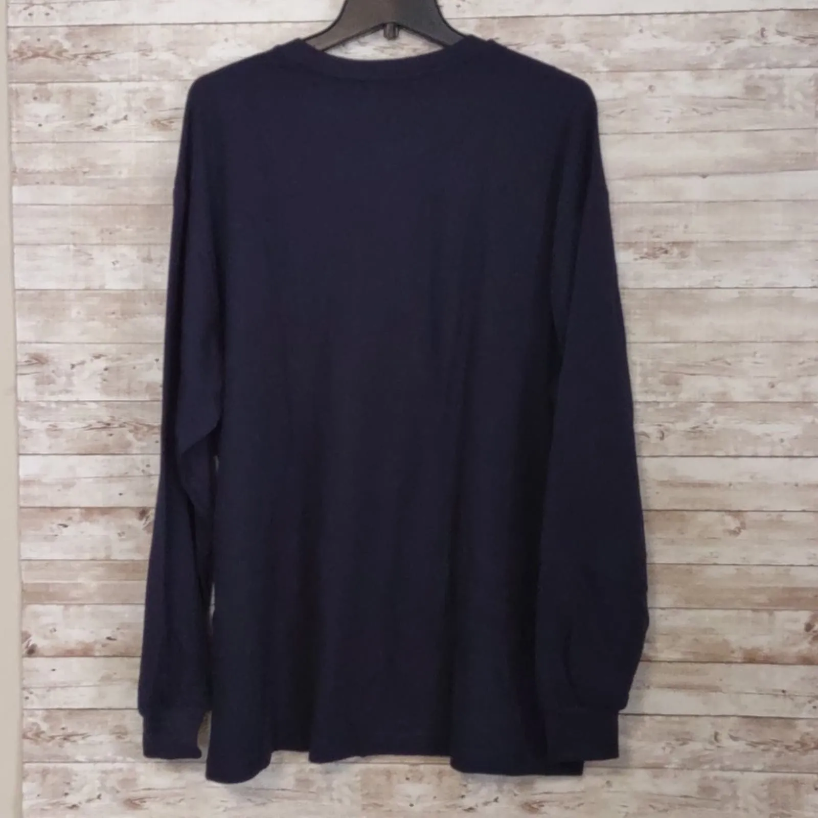 Galaxy by Harvic Waffle Knit Henley Shirt Navy XL
