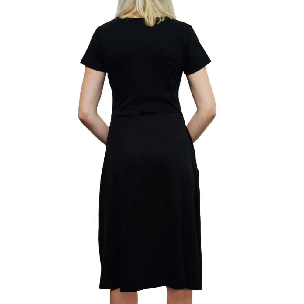 Grace Faux Wrap Dress with Pockets