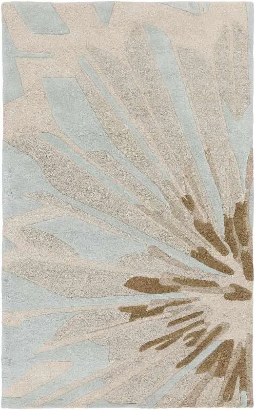 Haines Modern Antique Cream/Brown/Aqua Area Rug