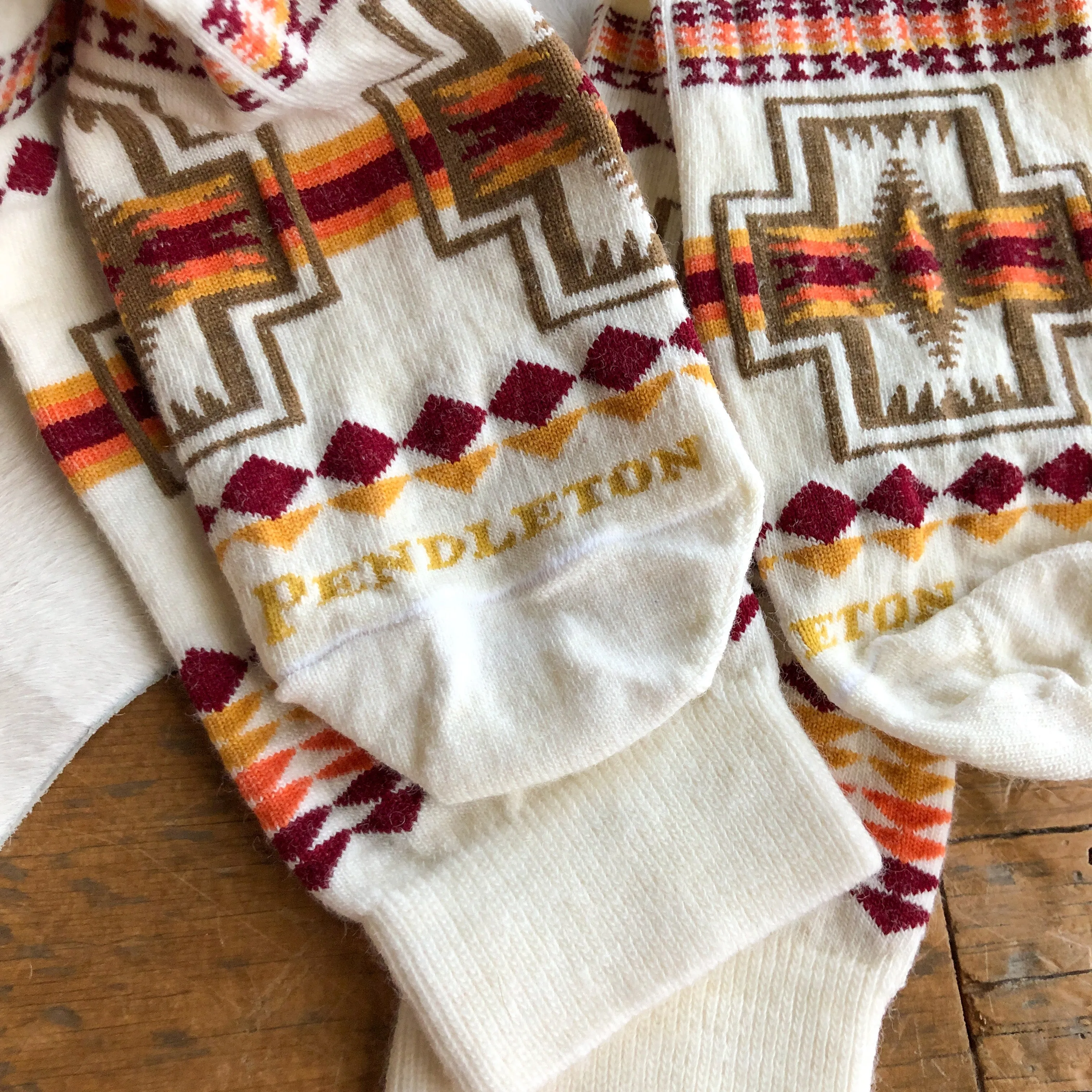 Harding Ivory Pendleton Crew Sock