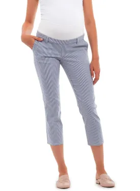 Harvey  Maternity Pants - Blue Stripes