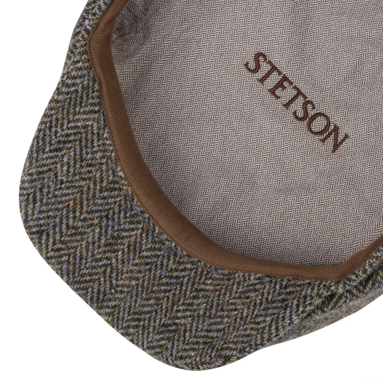 Hatteras Harris Tweed Herringbone Cap by Stetson