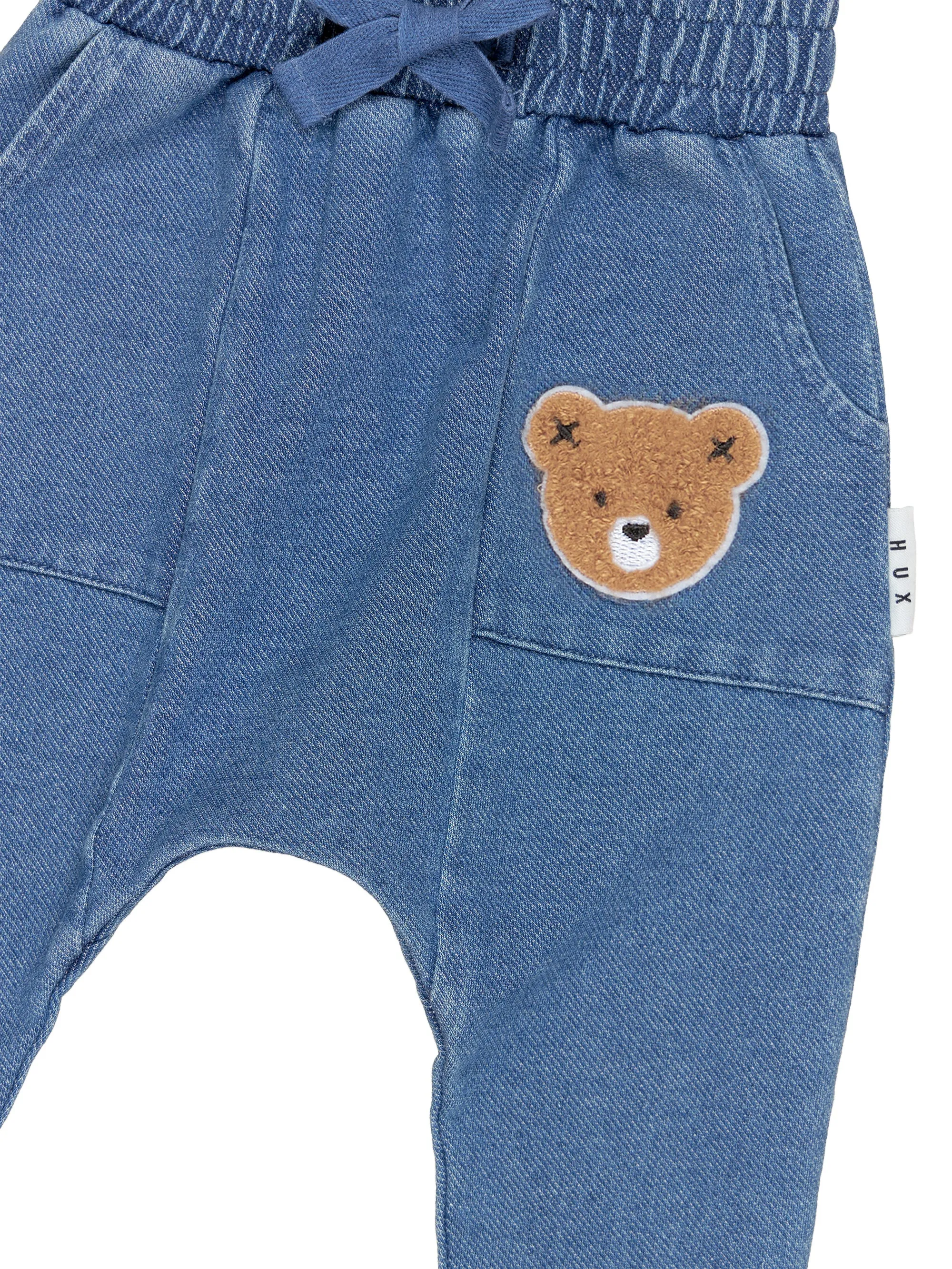 HUXBEAR KNIT DENIM DROP CROTCH PANT