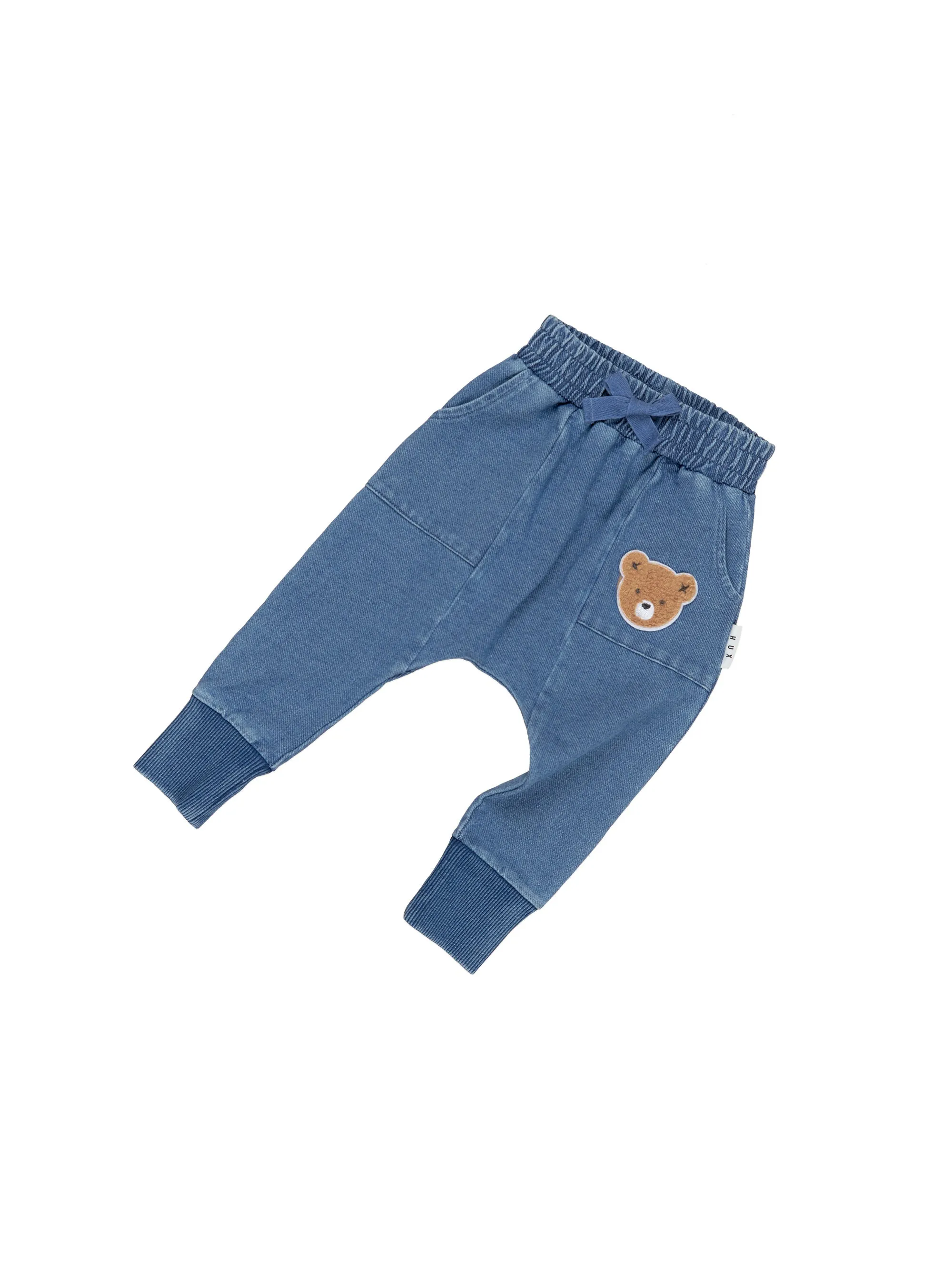 HUXBEAR KNIT DENIM DROP CROTCH PANT