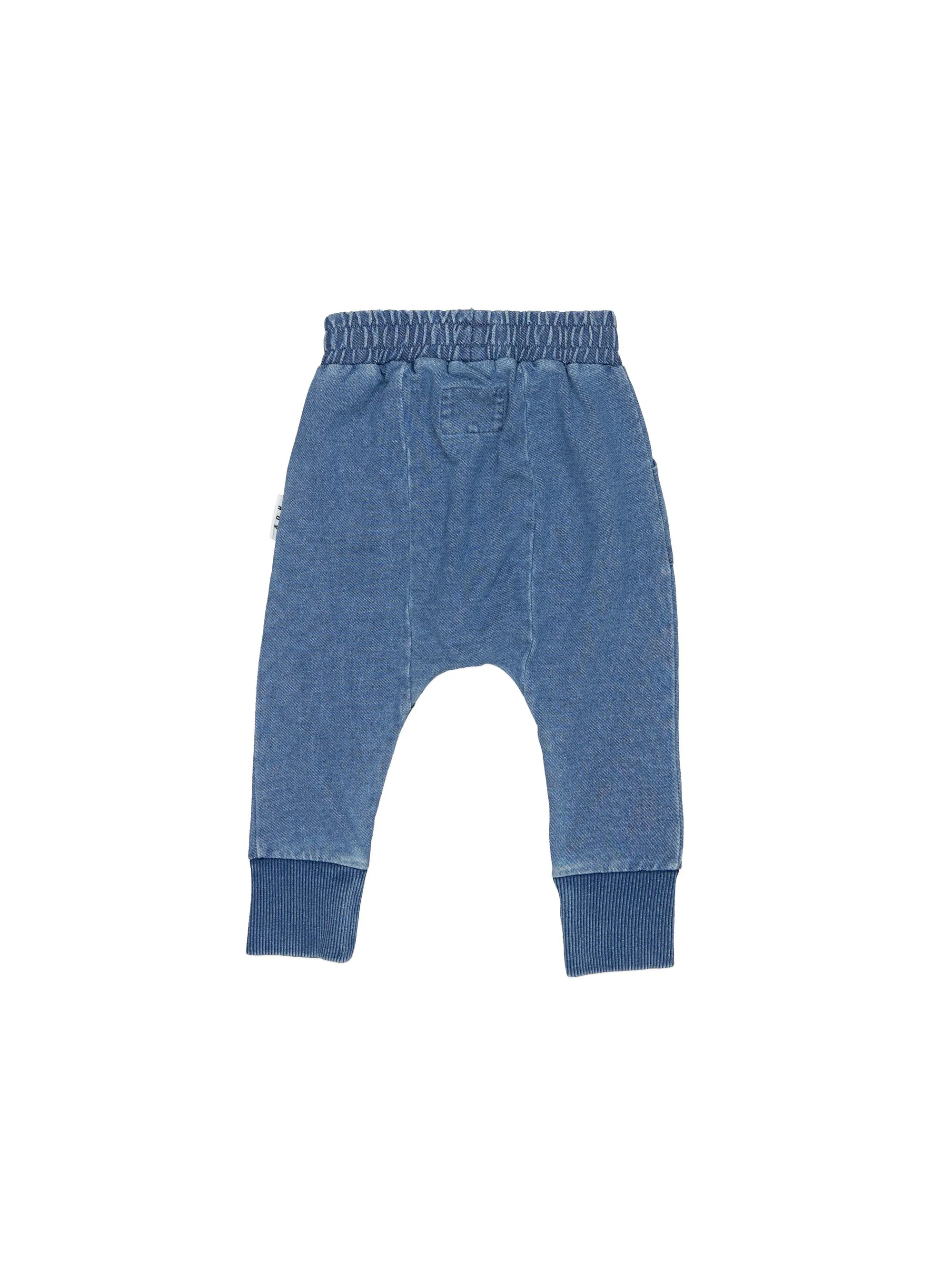 HUXBEAR KNIT DENIM DROP CROTCH PANT