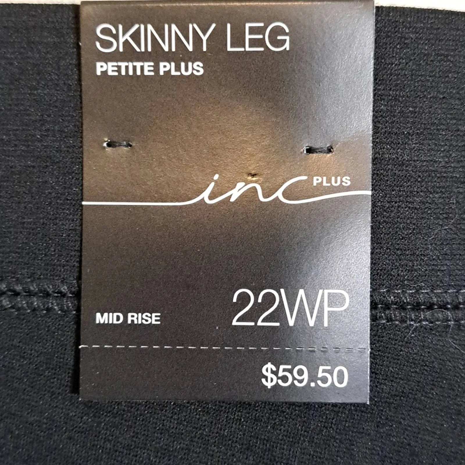INC International Concepts Skinny Pull-On Pants Deep Black