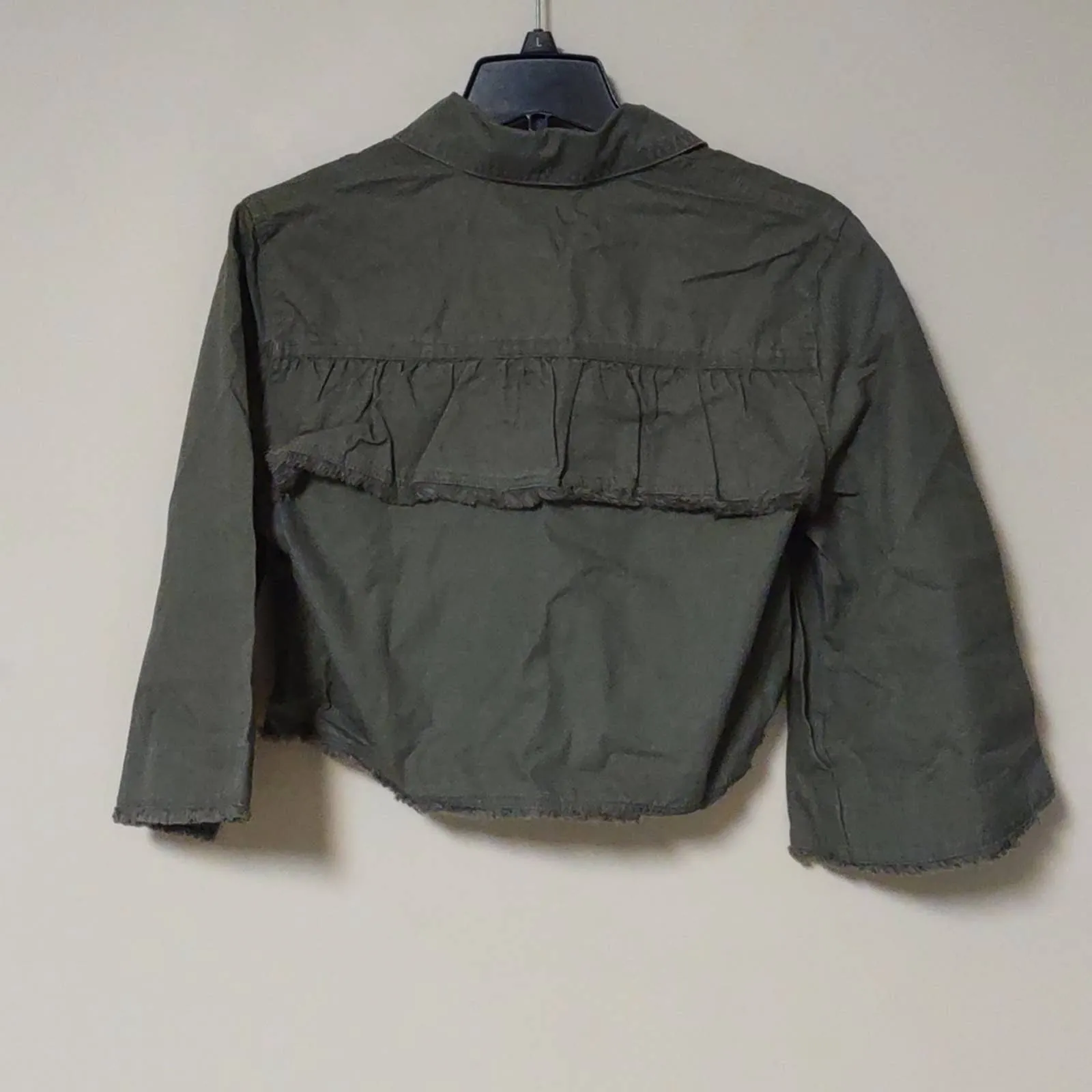 Jack by BB Dakota Ready For It Cotton Canvas Jacket Green Medium