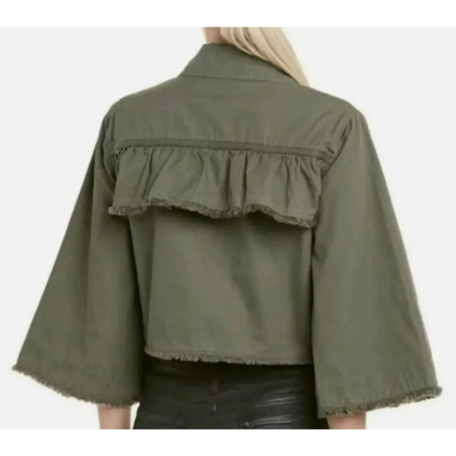 Jack by BB Dakota Ready For It Cotton Canvas Jacket Green Medium