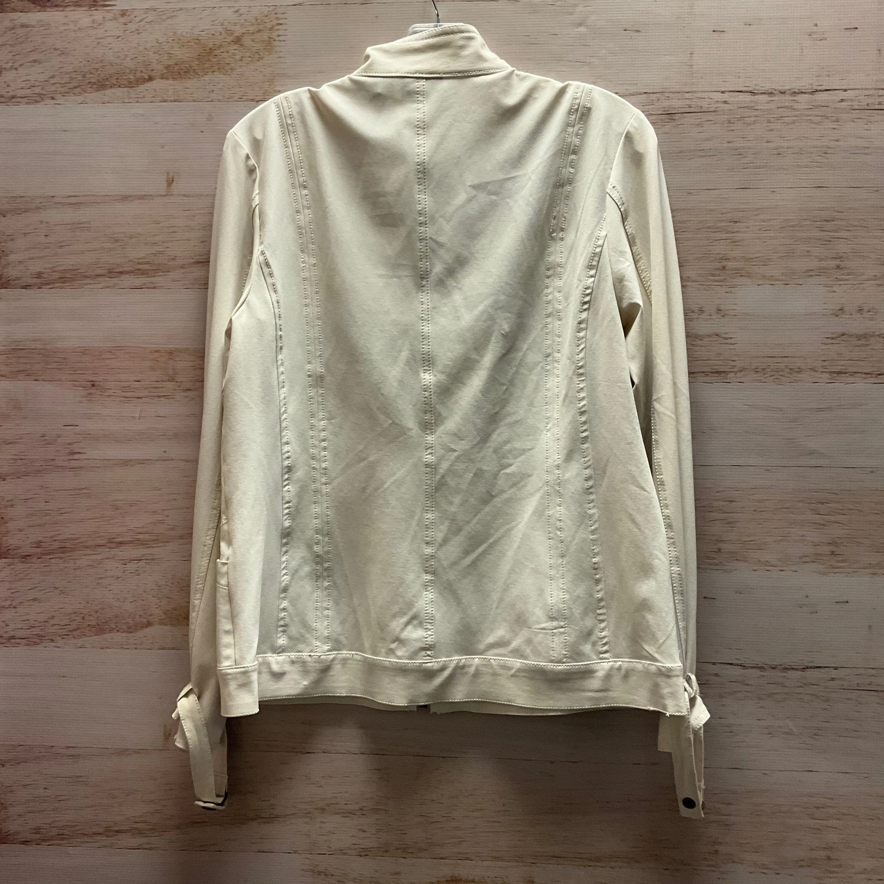 Jacket Windbreaker By Zenergy By Chicos In Cream, Size: M