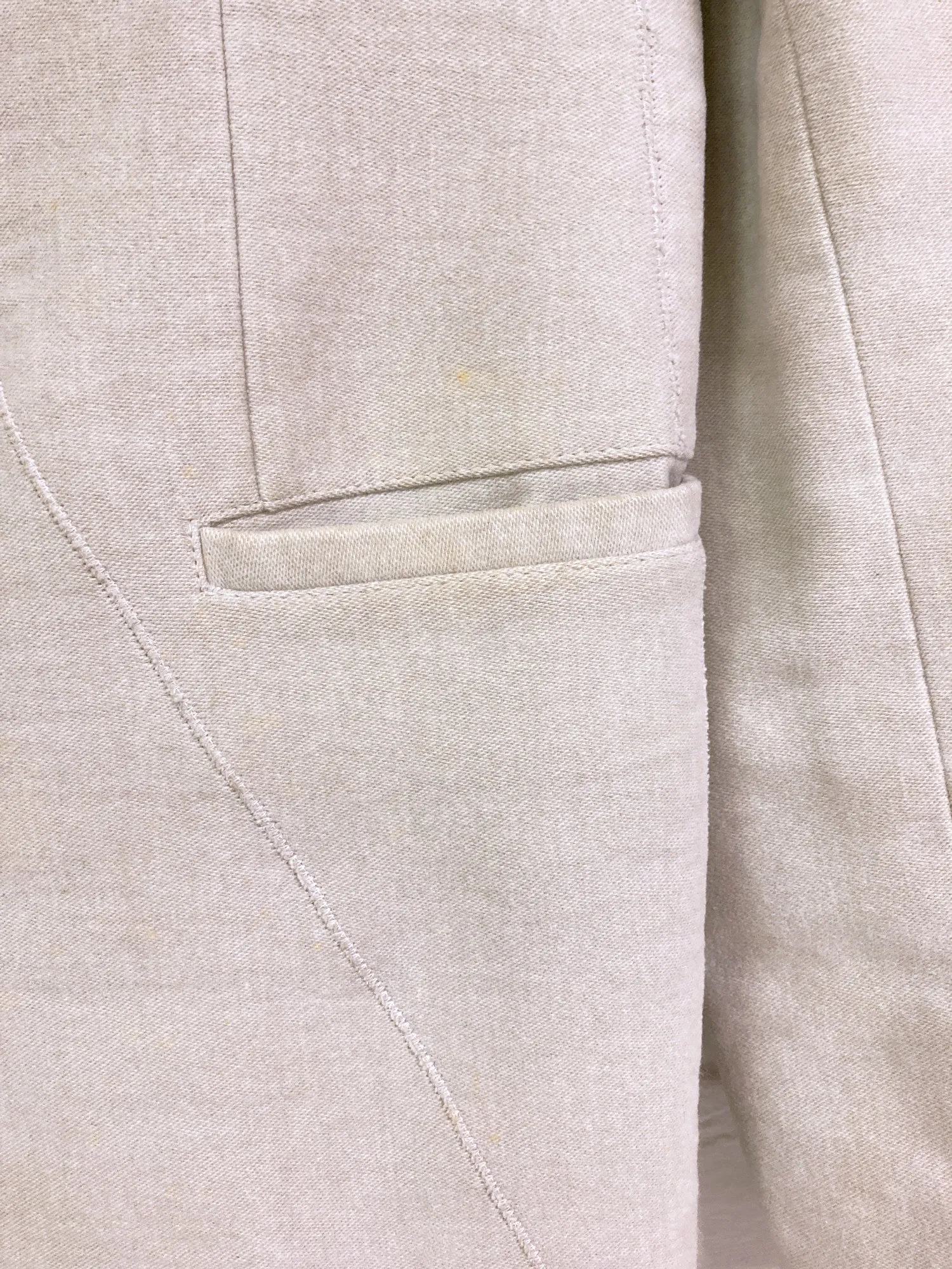 Jean Colonna beige moleskin blazer with embroidered sequins - size 38