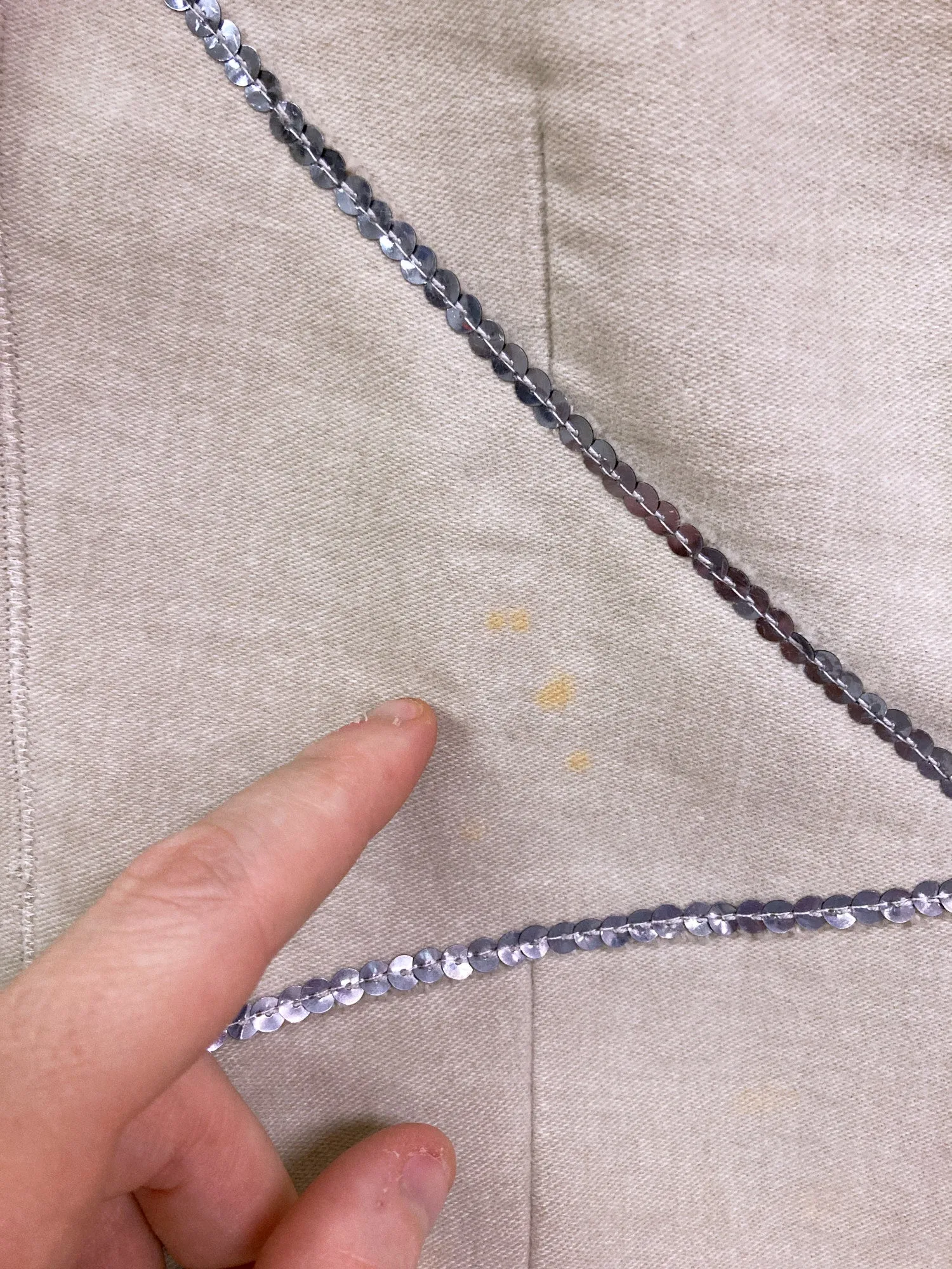 Jean Colonna beige moleskin blazer with embroidered sequins - size 38