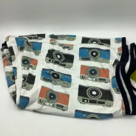 Kickee Pants White Red/Blue/Black Cameras Blanket
