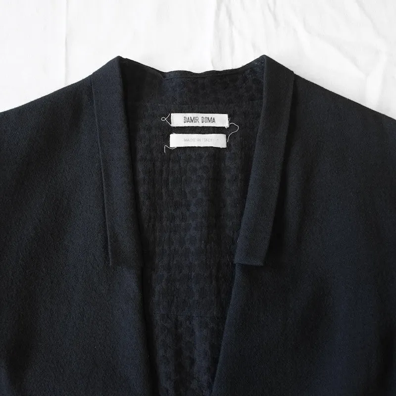 layered tie front blazer