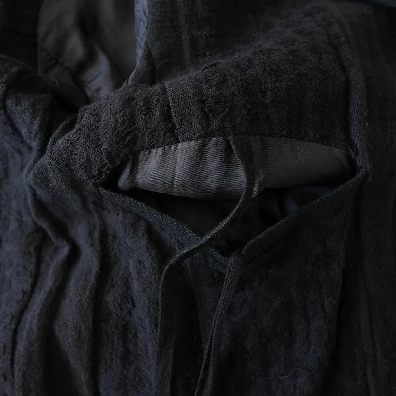 layered tie front blazer
