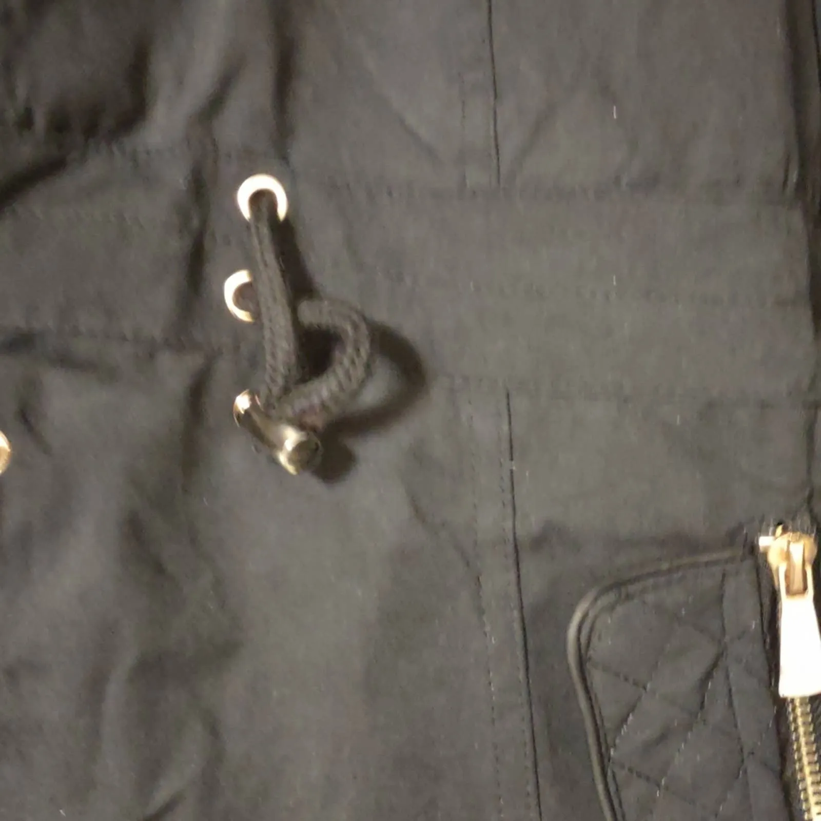 LeeHanton Three Quarter Length Military Style Parka Jacket Black XL