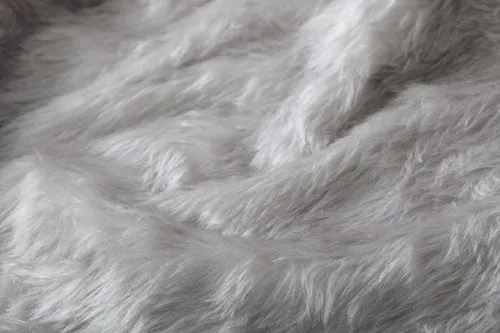 Light Silver Grey faux fur fuzzy Monster car steering wheel cover