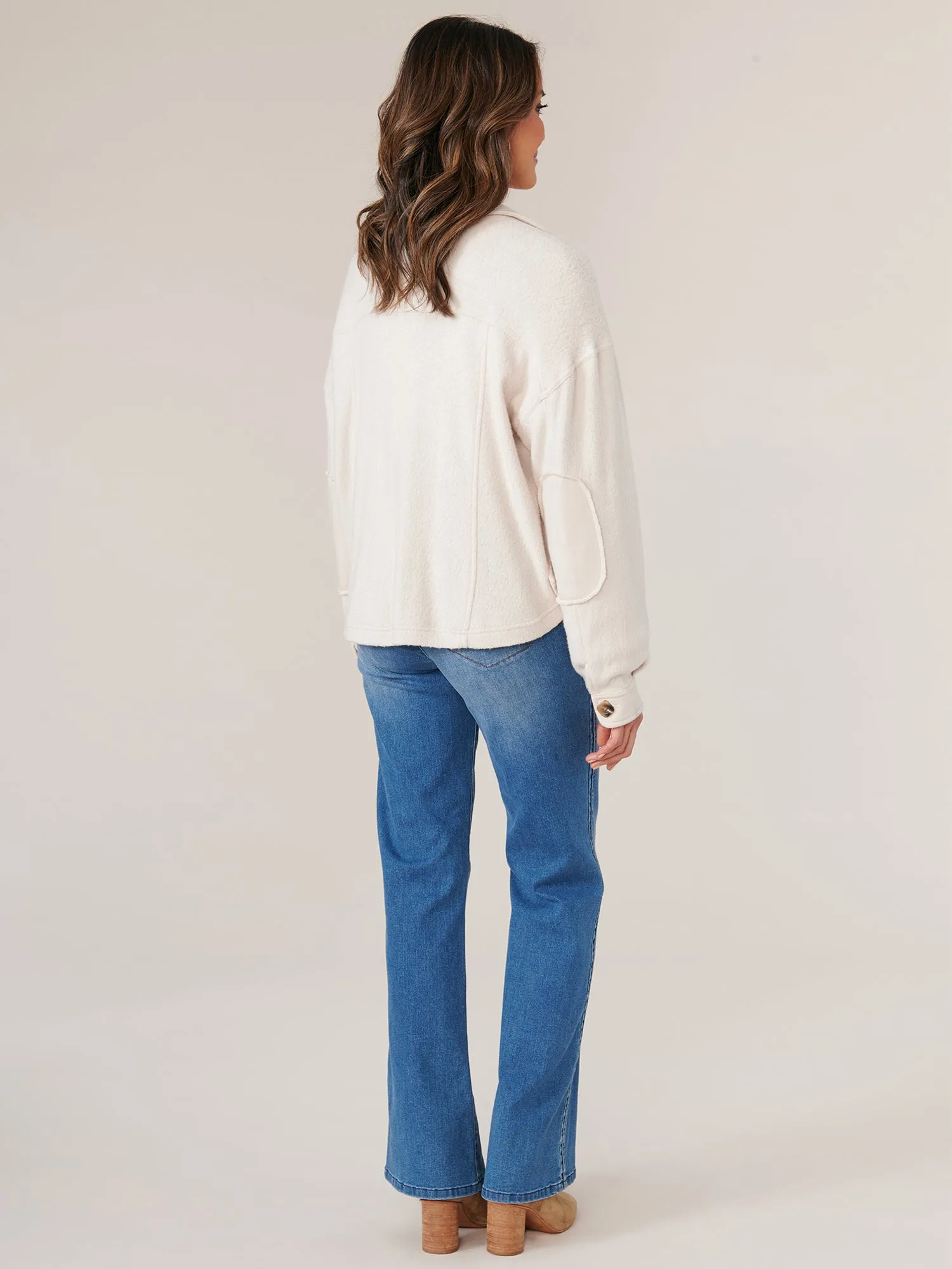 Long Sleeve Button Up Passimenterie Patch Pocket Cropped Jacket