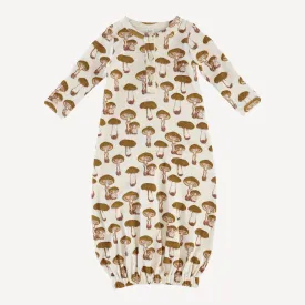 long sleeve henley sleep sacque | neutral fungi | organic cotton interlock