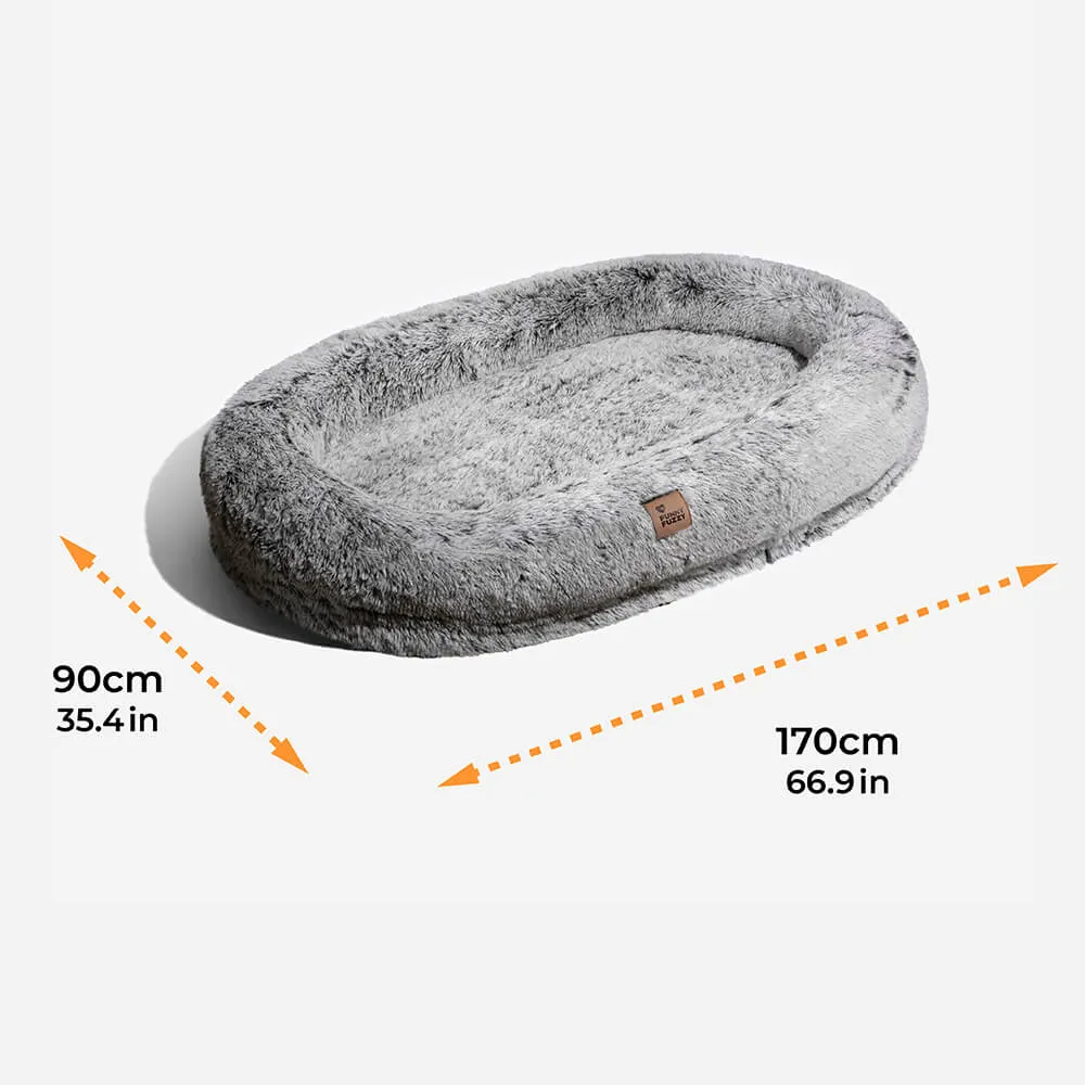 Luxury Super Large Human Dog Bed With Super Soft Pet Throw Blanket