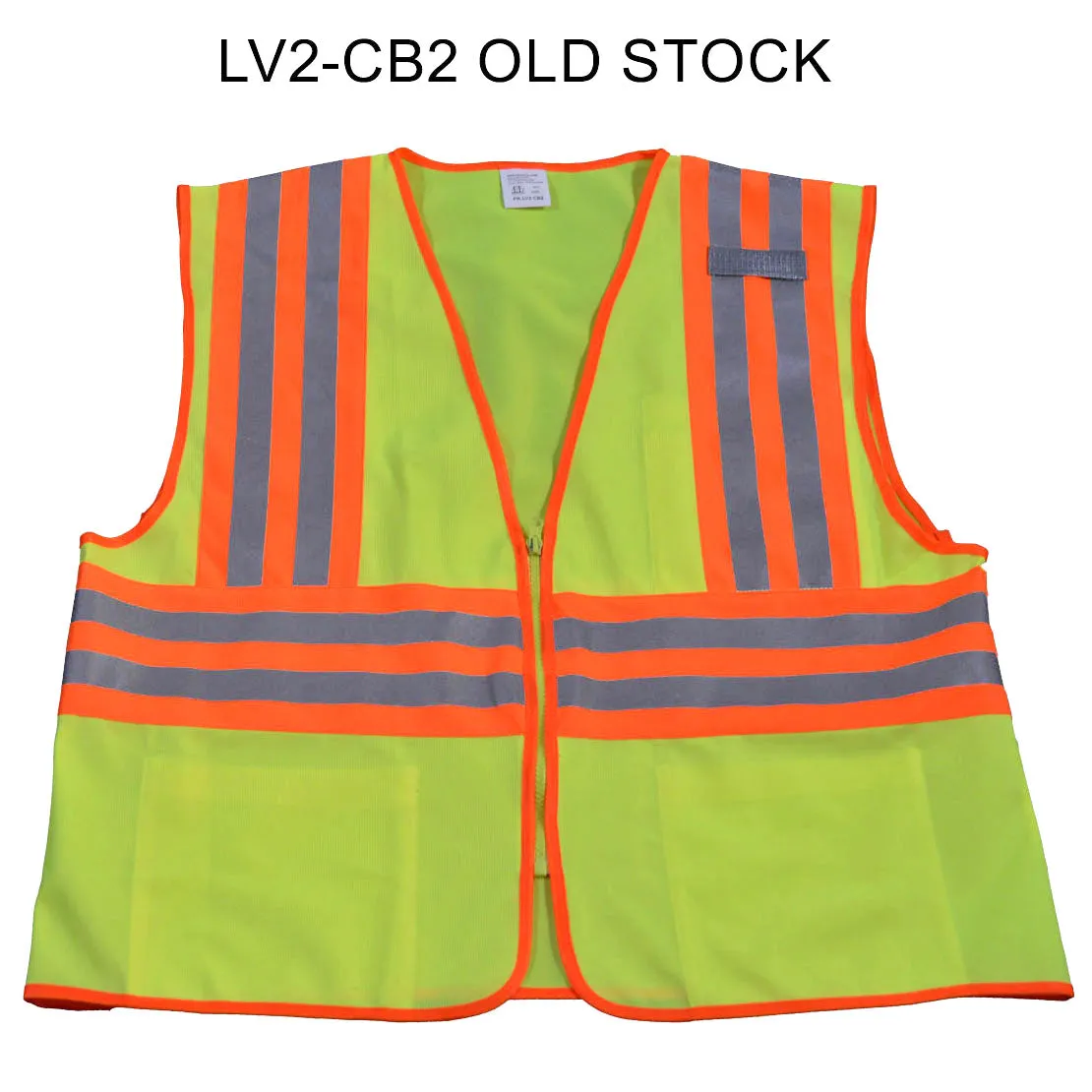 LV2-CB2 ANSI Class II Deluxe Two Tone DOT Safety Vest, Lime Solid Orange Contrast