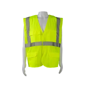 LVM2/OVM2-5PB ANSI 107 Class II Mesh Safety Vest 5-Point Break Away