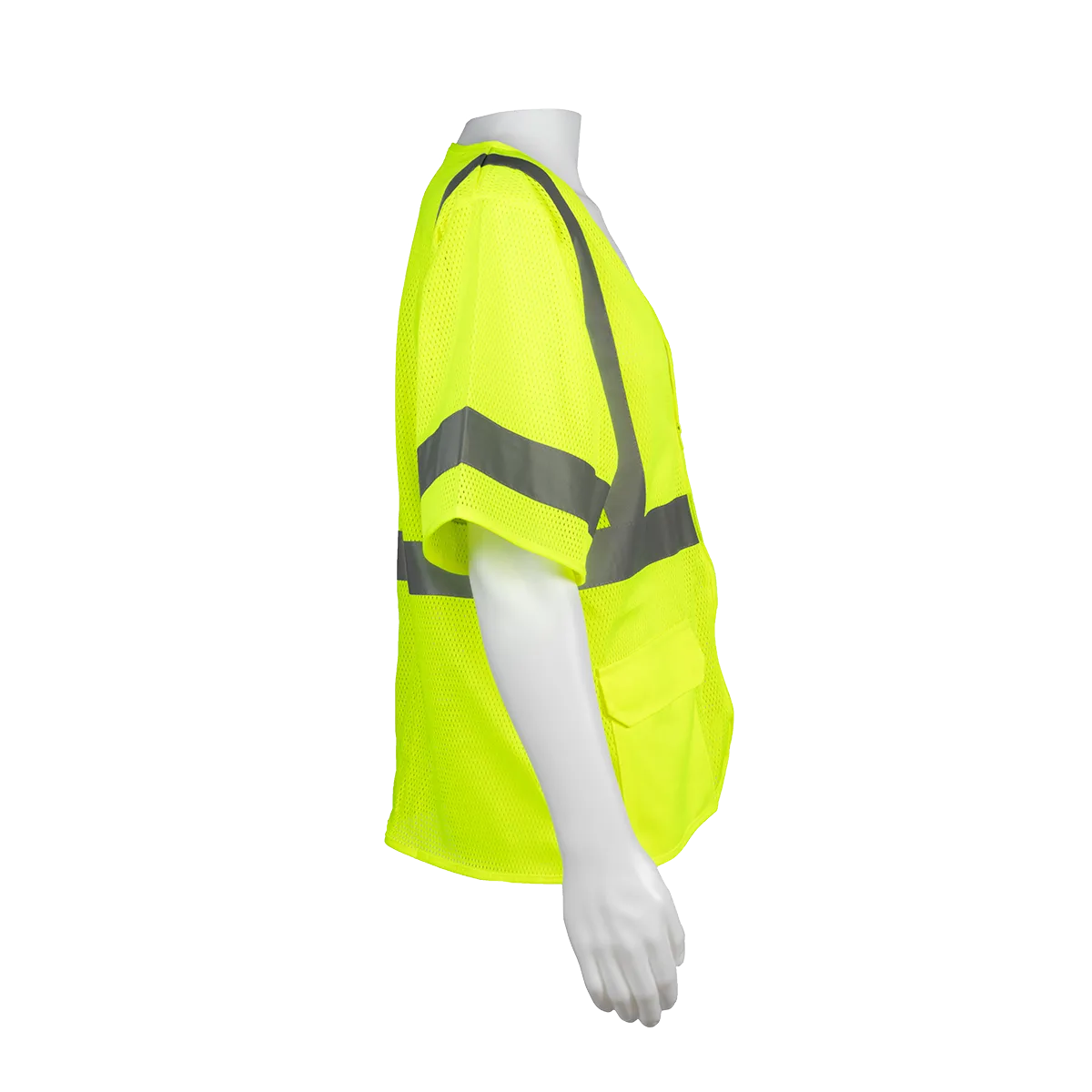 LVM3-Z ANSI/ISEA 107-2020 CLASS 3 Vest, Lime Mesh Zipper Closure