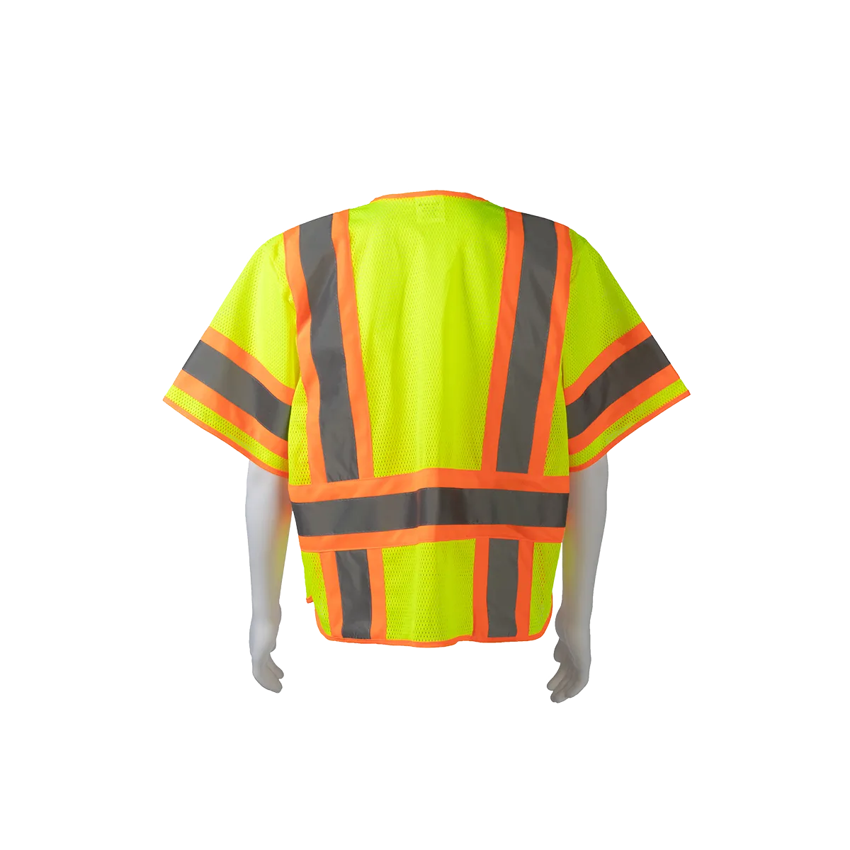 LVM3/OVM3-5PB-CB1 ANSI 107-Class 3 High-Vis Mesh Breakaway Short Sleeve Vest Two Tone Deluxe