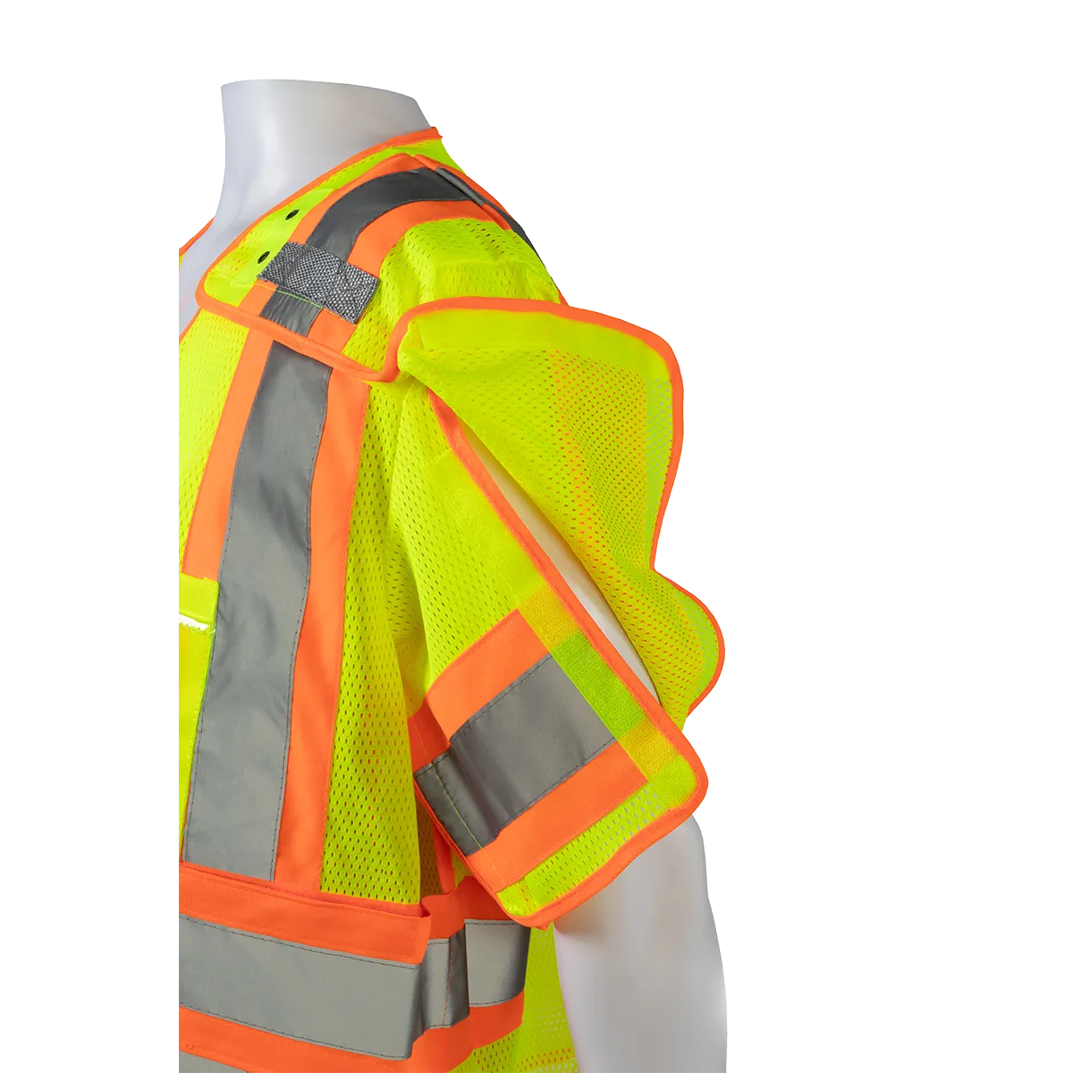 LVM3/OVM3-5PB-CB1 ANSI 107-Class 3 High-Vis Mesh Breakaway Short Sleeve Vest Two Tone Deluxe
