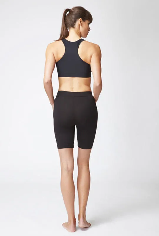 Medium Compression Waisted Biker Short Black