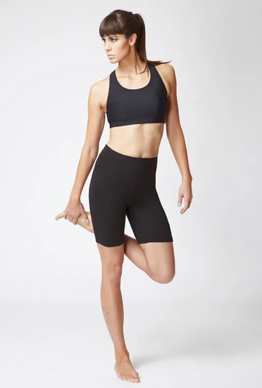Medium Compression Waisted Biker Short Black