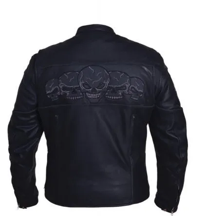 Mens PREMIUM Reflective Skull Jacket