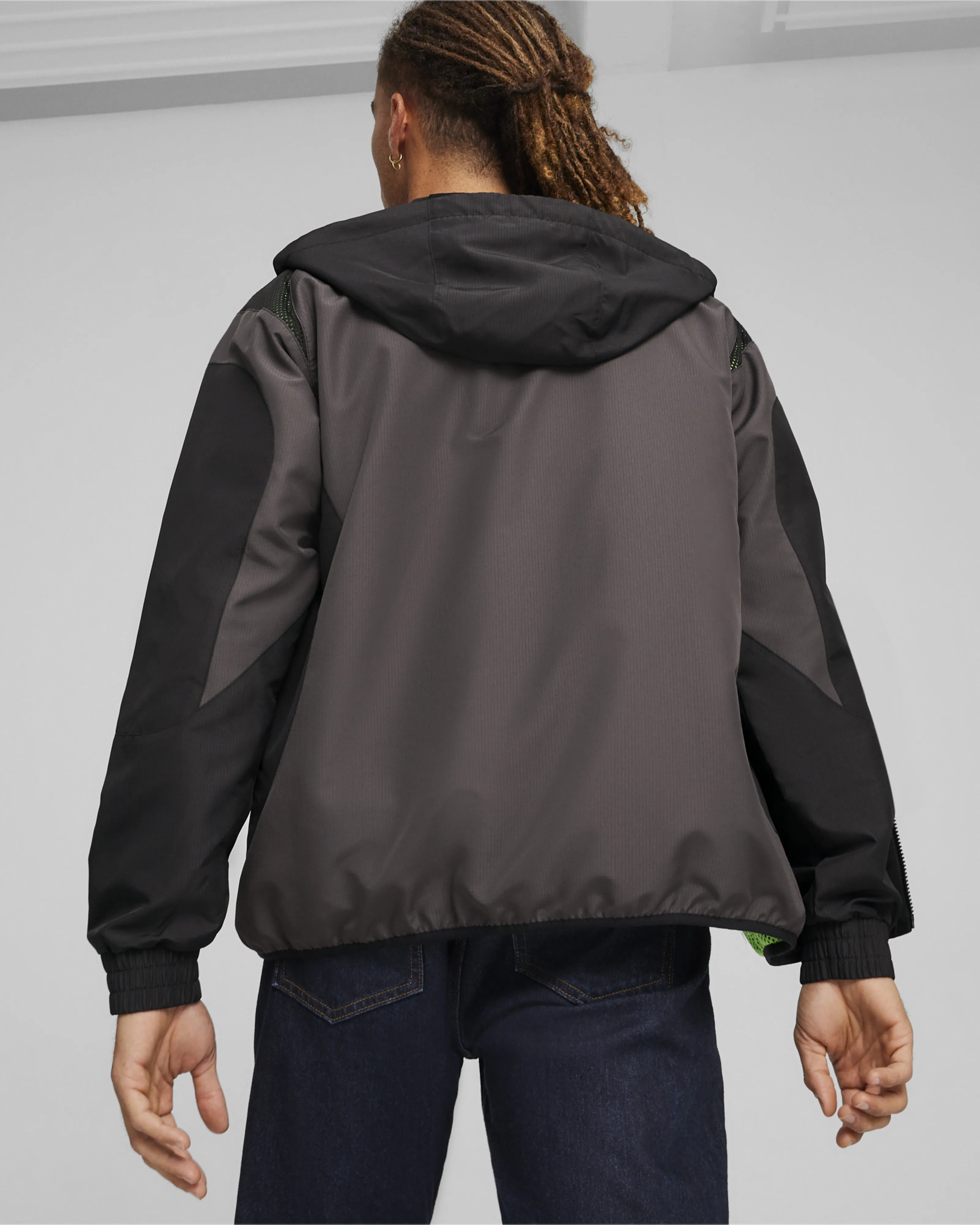 Mens Puma Statement Woven Jacket Black
