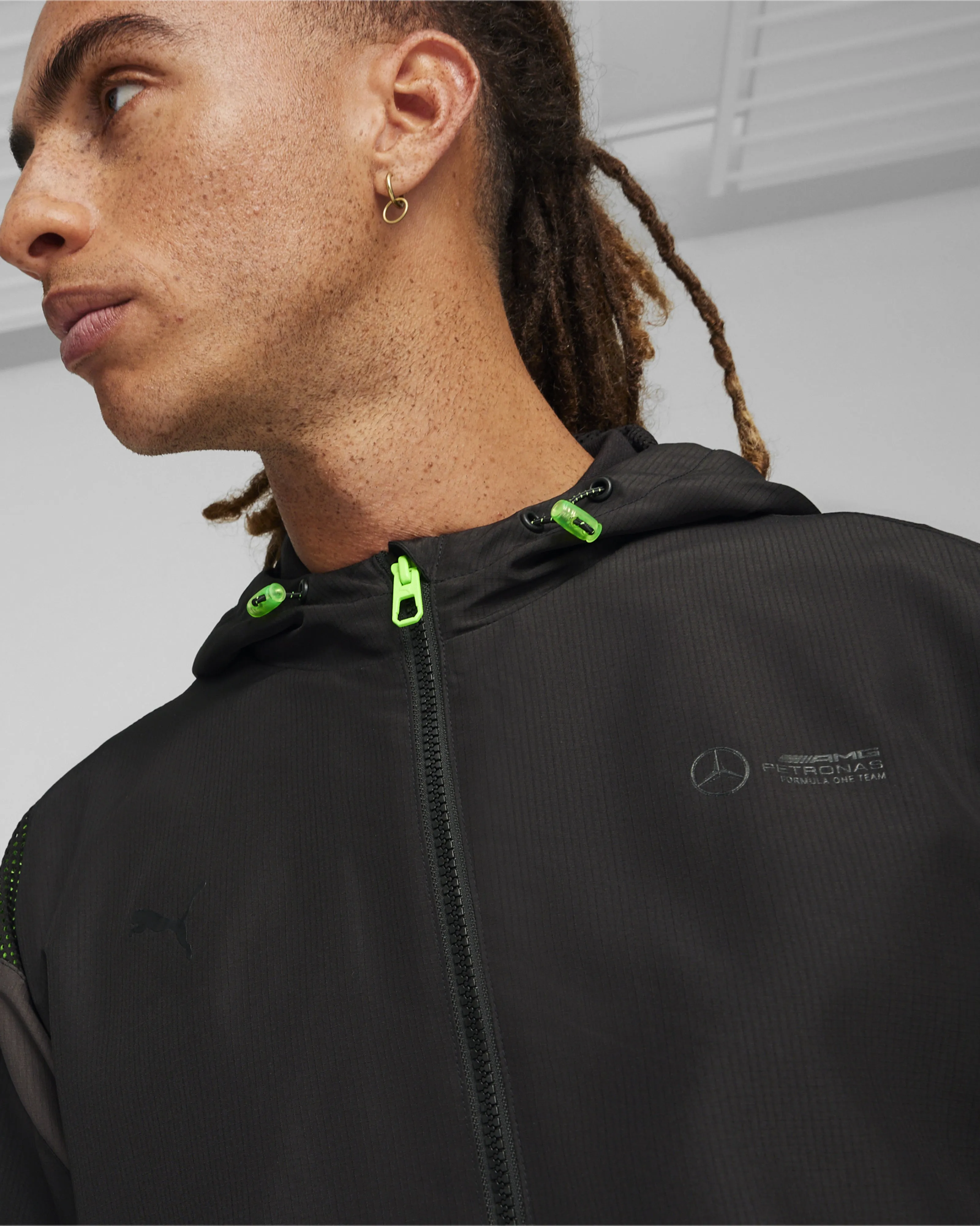 Mens Puma Statement Woven Jacket Black
