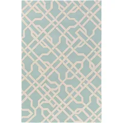 Mint and Ivory Area Rug. MRG6011