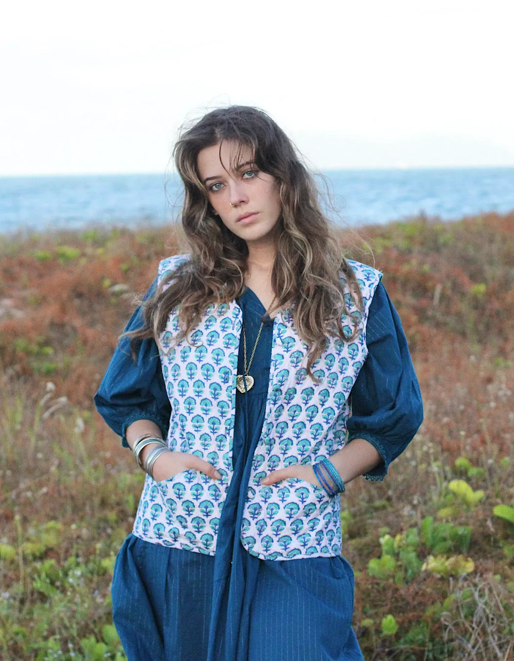 Moon Quilted Cotton Vest