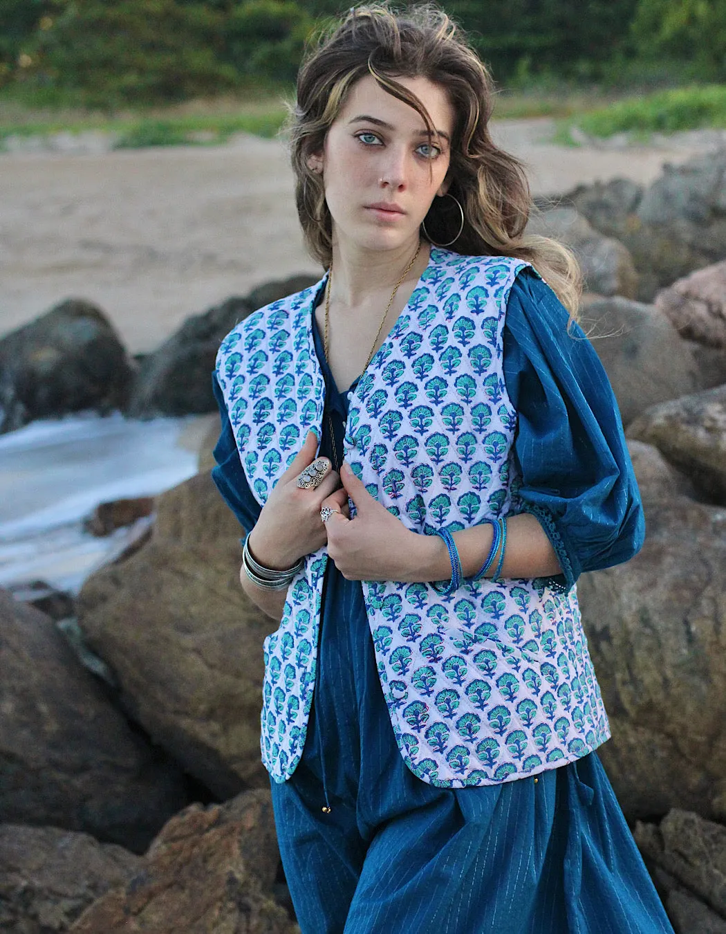 Moon Quilted Cotton Vest