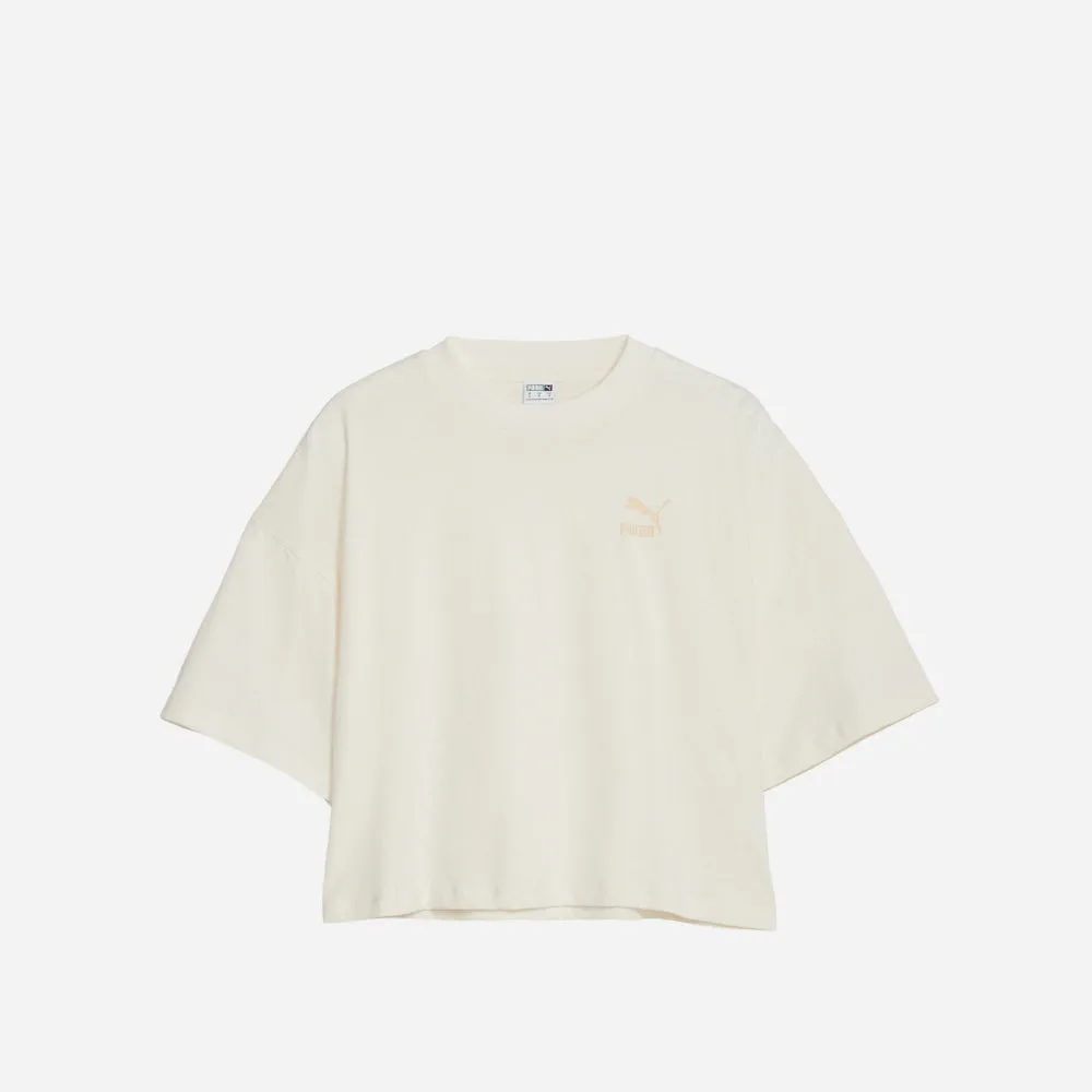 Áo Crop-Top Nữ Puma Classics Oversized - Trắng