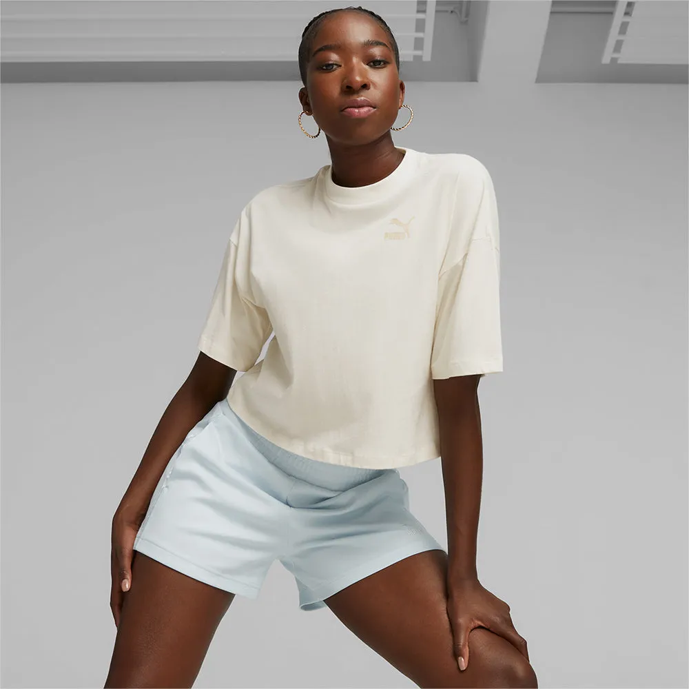 Áo Crop-Top Nữ Puma Classics Oversized - Trắng