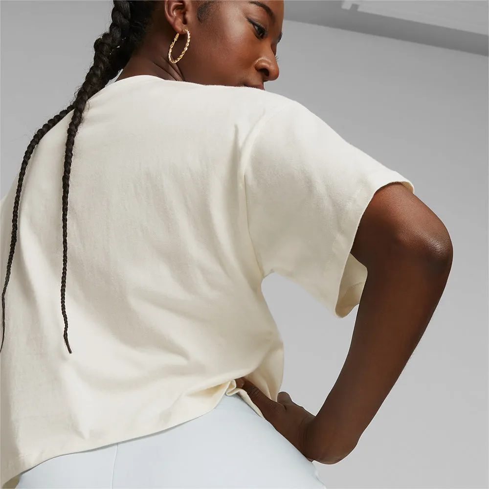 Áo Crop-Top Nữ Puma Classics Oversized - Trắng