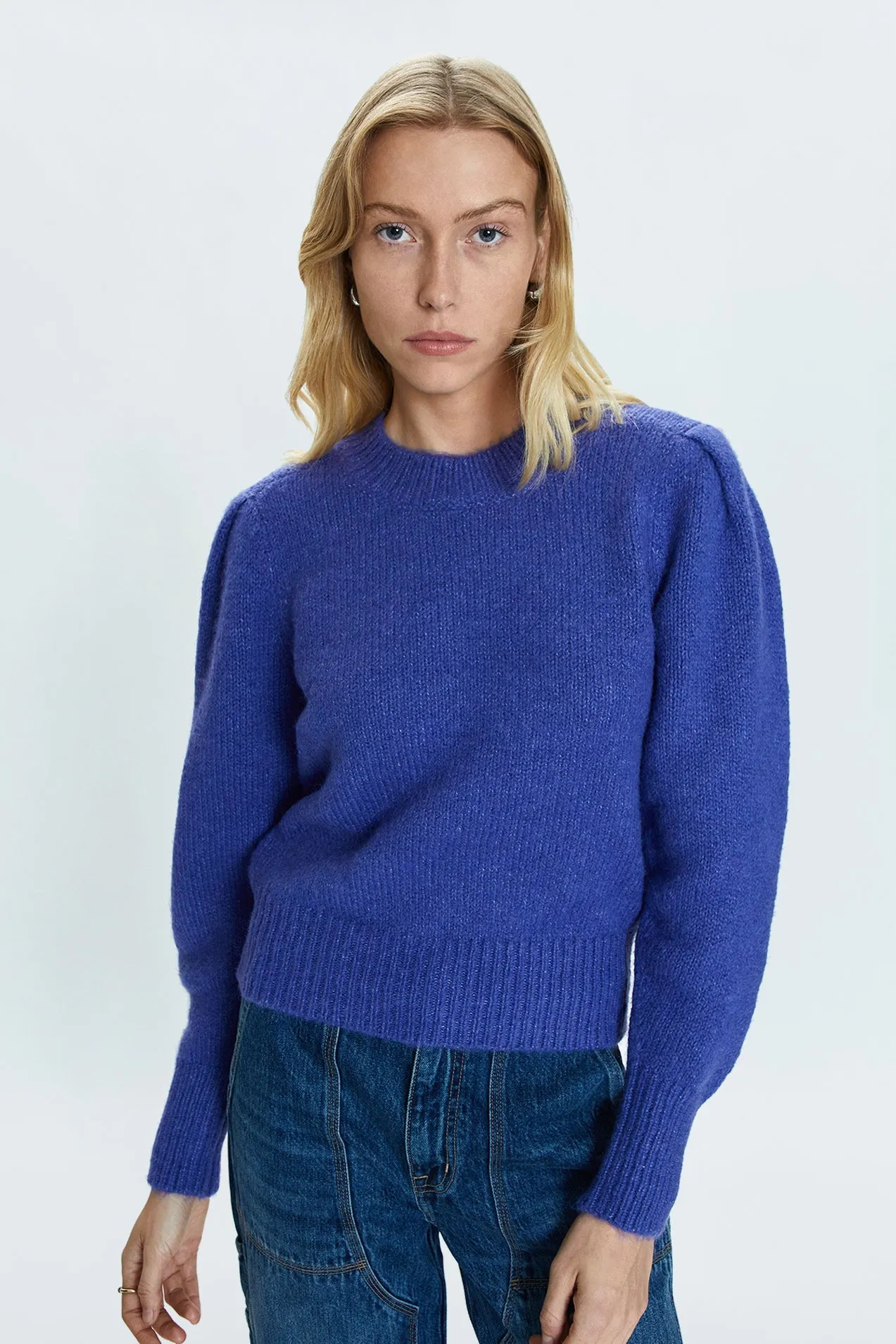 PISTOLA COLETTE PUFF SLEEVE SWEATER - PERIWINKLE
